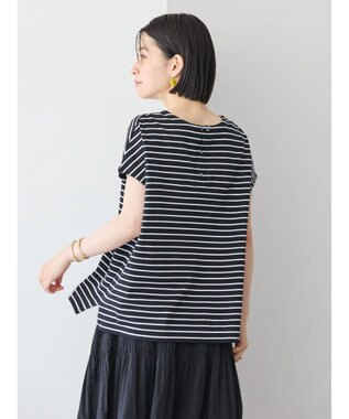 AMERICAN HOLIC バックボタンフレンチスリーブプルオーバー Border