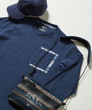 JOSEPH ABBOUD MOUNTAIN 【UNISEX】オーガニックコットン天竺 Tシャツ ネイビー系