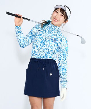 PW CIRCULUS 【 吸水速乾 / ストレッチ 】【WOMEN】裾2WAY バルーンスカート ゴルフウェア レディース ネイビー系