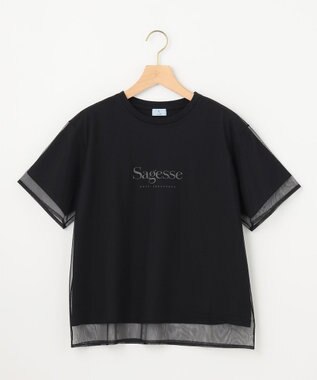 組曲 チュールロゴ Ｔシャツ ブラック系