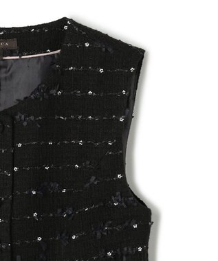 TOCCA 【八木アリサさん着用】【消臭】FLOWER HIDE AND SEEK ジレ ブラック系