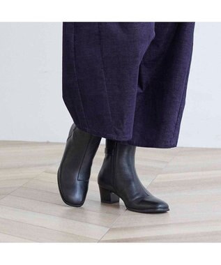 ing <ing>クラシックトラッドヒールブーツ ブラック
