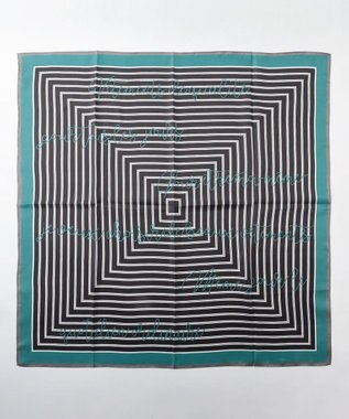 自由区 【カタログ掲載】ストライプレター スカーフ ブラウン系