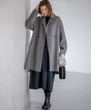 23区 L 【VERYベストアウター大賞「ロングアウター賞」受賞！/滝沢眞規子さん着用】 MANTECOPure リバー チェスターコート ミディアムグレー系