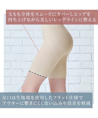 BRADELIS New York 【Yukine inc. 】ゆきねえ365綿混モアらくヒップサポートガードル23 補整下着 パールグレージュ