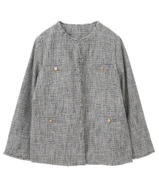 YECCA VECCA 金釦ツイードジャケット Mix