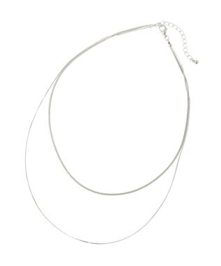 Green Parks ・ＨＡＬＦ　ＴＩＭＥ　シンプル２連ネックレス Silver