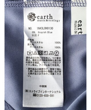 earth music&ecology バックレースアップワンピース Grayish Blue
