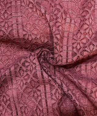 Tiaclasse 【新色追加・洗える】大人上品な総レースワンピース ピンク