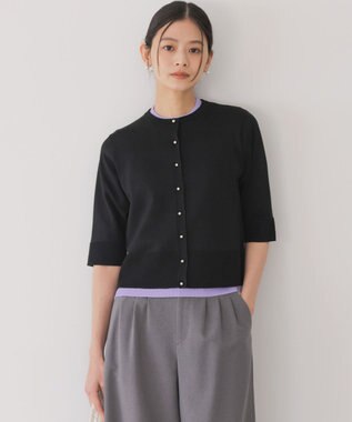 組曲 S 【先行予約】シアーニット5分袖 カーディガン