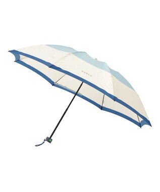 MOONBAT FURLA 【日本製】折りたたみ傘 カラーボーダー サックスブルー