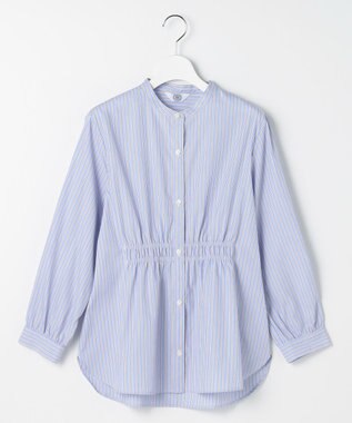 J.PRESS LADIES 【WEB限定】ストライプ シャーリング ブラウス 【WEB限定】サックスストライプ系