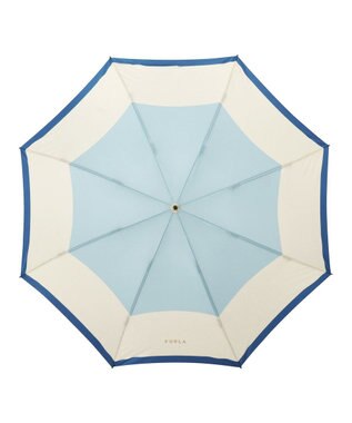 MOONBAT FURLA 【日本製】折りたたみ傘 カラーボーダー サックスブルー