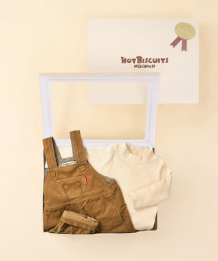 MIKI HOUSE HOT BISCUITS コーデュロイオーバーオール＆Tシャツギフトセット【BOX付き】
