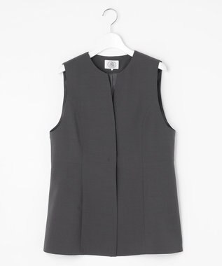 J.PRESS LADIES L 【セットアップ対応・洗える】RELAXIONツイル ジレ スレート系