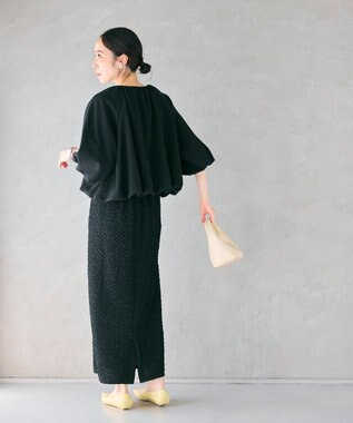 #Newans 【セレモニーにも/洗濯機可】バルーンヘムライトブルゾン​ ブラック