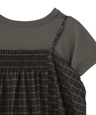 AMERICAN HOLIC 【２点セット】ノースリーブＴシャツ＋ビスチェ Charcoal Gray