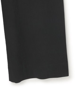 23区 S 【洗える】リネンレーヨンストレッチ スクエアネック オールインワン ブラック系