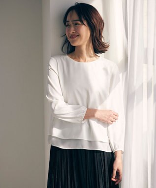 ANY SIS 【洗える】レイヤードヘム ブラウス オフ