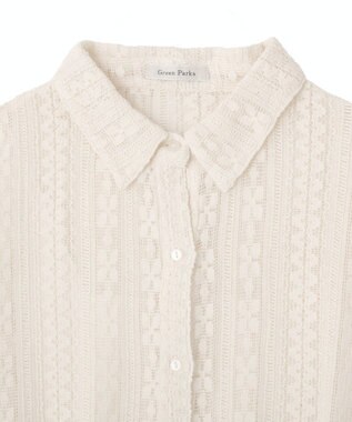 Green Parks 長袖レースシャツ Off White