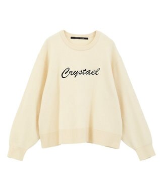 YECCA VECCA 刺繍ロゴニット Ivory