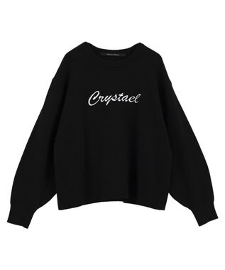 YECCA VECCA 刺繍ロゴニット Black