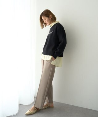 YECCA VECCA 刺繍ロゴニット Black