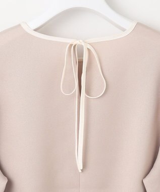 Feroux 【洗える】バイカラー ブラウス ベージュ系