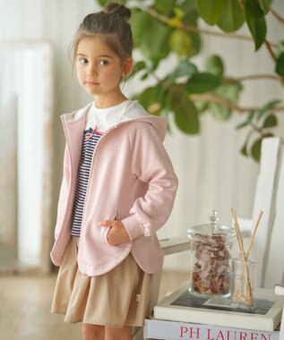 組曲 KIDS 【110-140cm】ドライコットン パーカー ピンク系