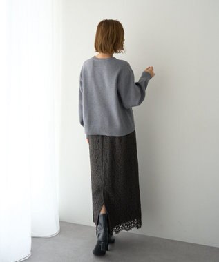 YECCA VECCA 刺繍ロゴニット Gray