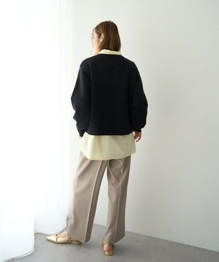 YECCA VECCA 刺繍ロゴニット Black