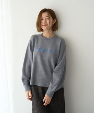 YECCA VECCA 刺繍ロゴニット Gray