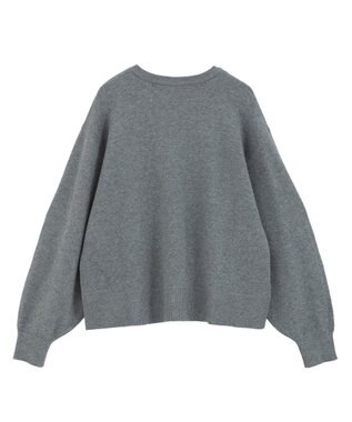 YECCA VECCA 刺繍ロゴニット Gray