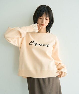 YECCA VECCA 刺繍ロゴニット Ivory