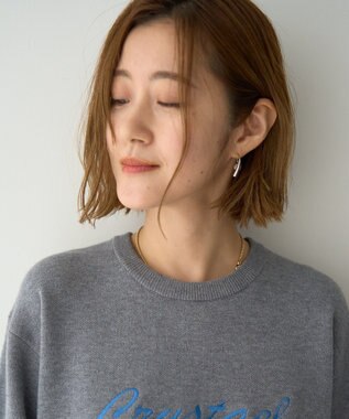 YECCA VECCA 刺繍ロゴニット Gray