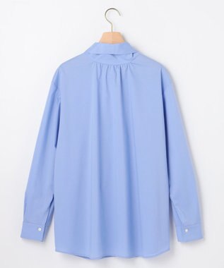 組曲 S 【加藤ローサさん着用 / 前後着用可】コットンタッチシャーティング刺繍入り ブラウス ブルー系