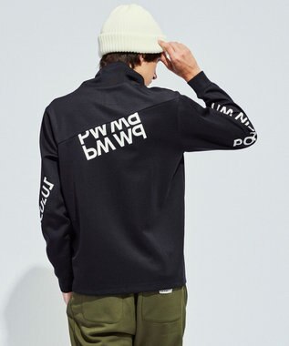 PW CIRCULUS 【防風/防寒】【MEN】オフタートルロングスリーブカットソー ブラック系