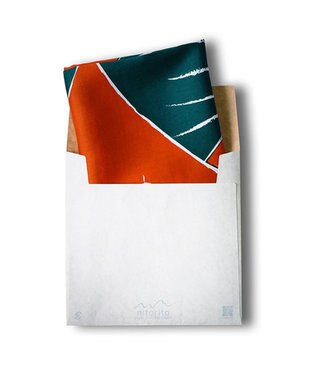 nitorito 【UNISEX】ギフトパッケージ&ステッカー付 白馬 ハンカチ スカーフ green x orange