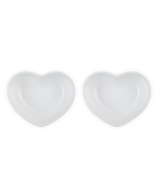 YAMATO テーブル＆キッチン 【ル・クルーゼ】ハート・ディッシュ(S)(2個入り)  ホワイトラスター ホワイト