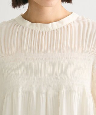 Green Parks マジョリカプリーツブラウス Ivory