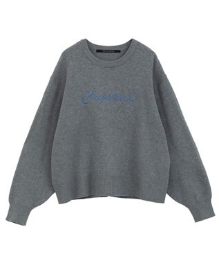 YECCA VECCA 刺繍ロゴニット Gray