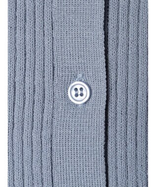 earth music&ecology リブコンパクトカーディガン Blue