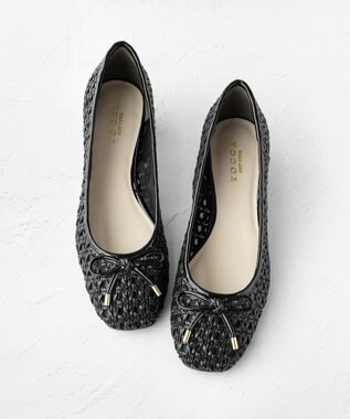 TOCCA CROCHET WITH RIBBON PUMPS パンプス ブラック系