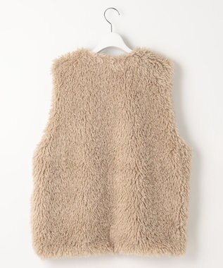 Feroux プードルファー ベスト ベージュ系