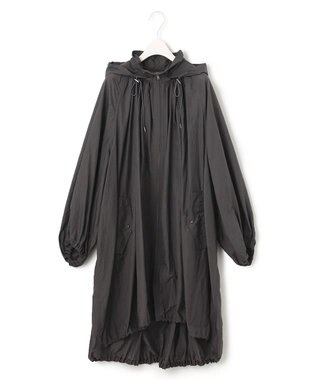 ICB 【撥水加工】シアーナイロンタフタ フーデットコート チャコール系