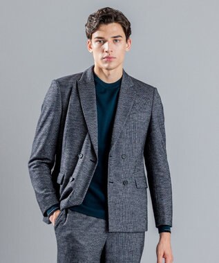JOSEPH HOMME ドビージャージー　ダブルブレストジャケット ライトグレー系