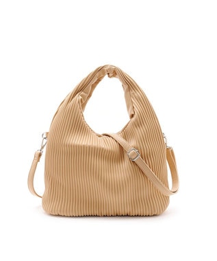 MioFIRANO プリーツワンハンドルバッグ 2WAY　FR エフアール BEIGE