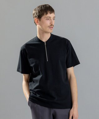 JOSEPH HOMME スビンギザカノコ　ハーフジップ ブラック系