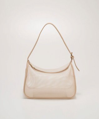 TOPKAPI 【TREASURE TOPKAPI】プリント 巾着バッグ付き メッシュ ワンハンドルバッグ オフ