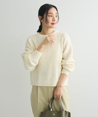 Green Parks テープヤーンニットプルオーバー Ivory